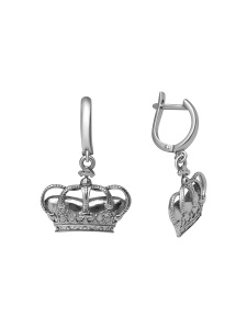 Серьги серебряные "Корона"