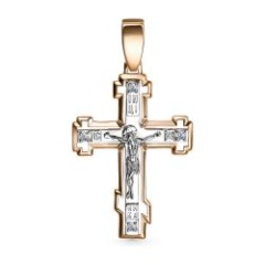 Крест золотой с бриллиантами