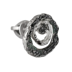 Серьга серебряная